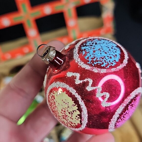 Vintage 1940s-50s Glass Christmas Balls Ornaments Baubles Lot Of 12 Please Read - Picture 11 of 16